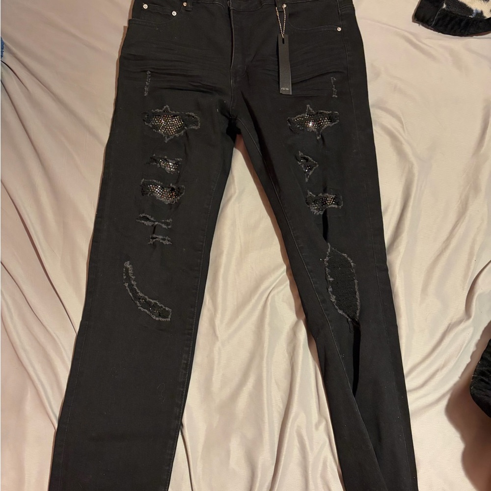 Amiri Black Distressed Jeans